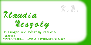 klaudia meszoly business card
